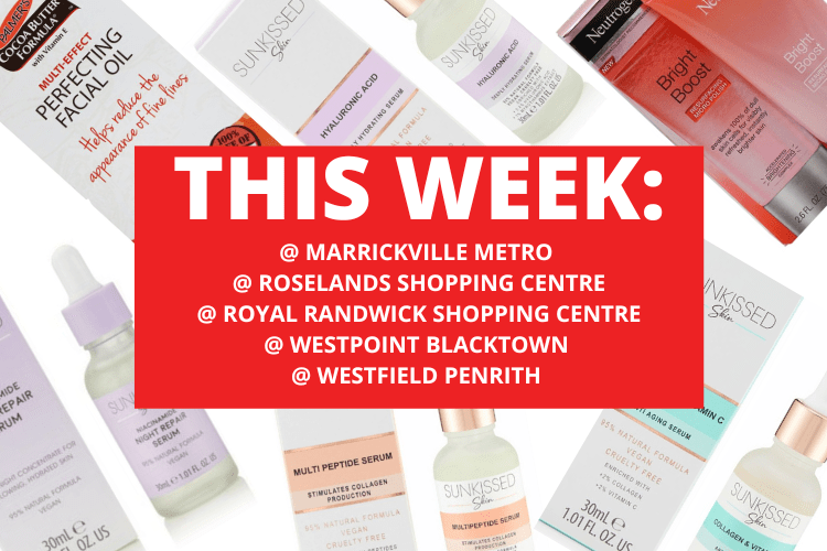 💄 💋MARRICKVILLE METRO + ROSELANDS SHOPPING CENTRE + ROYAL RANDWICK SHOPPING CENTRE + WESTPOINT BLACKTOWN + WESTFIELD PENRITH 💋 💄 11th - 17th September 2023