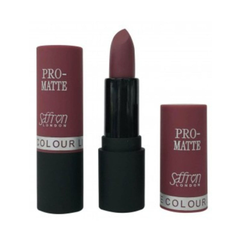 Saffron Pro Matte Colour Lipstick - 12  Matte Wine | Discount Brand Name Cosmetics
