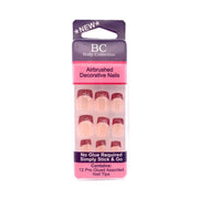Body Collection Airbrushed Nails – Red, Pre-Glued Press-Ons