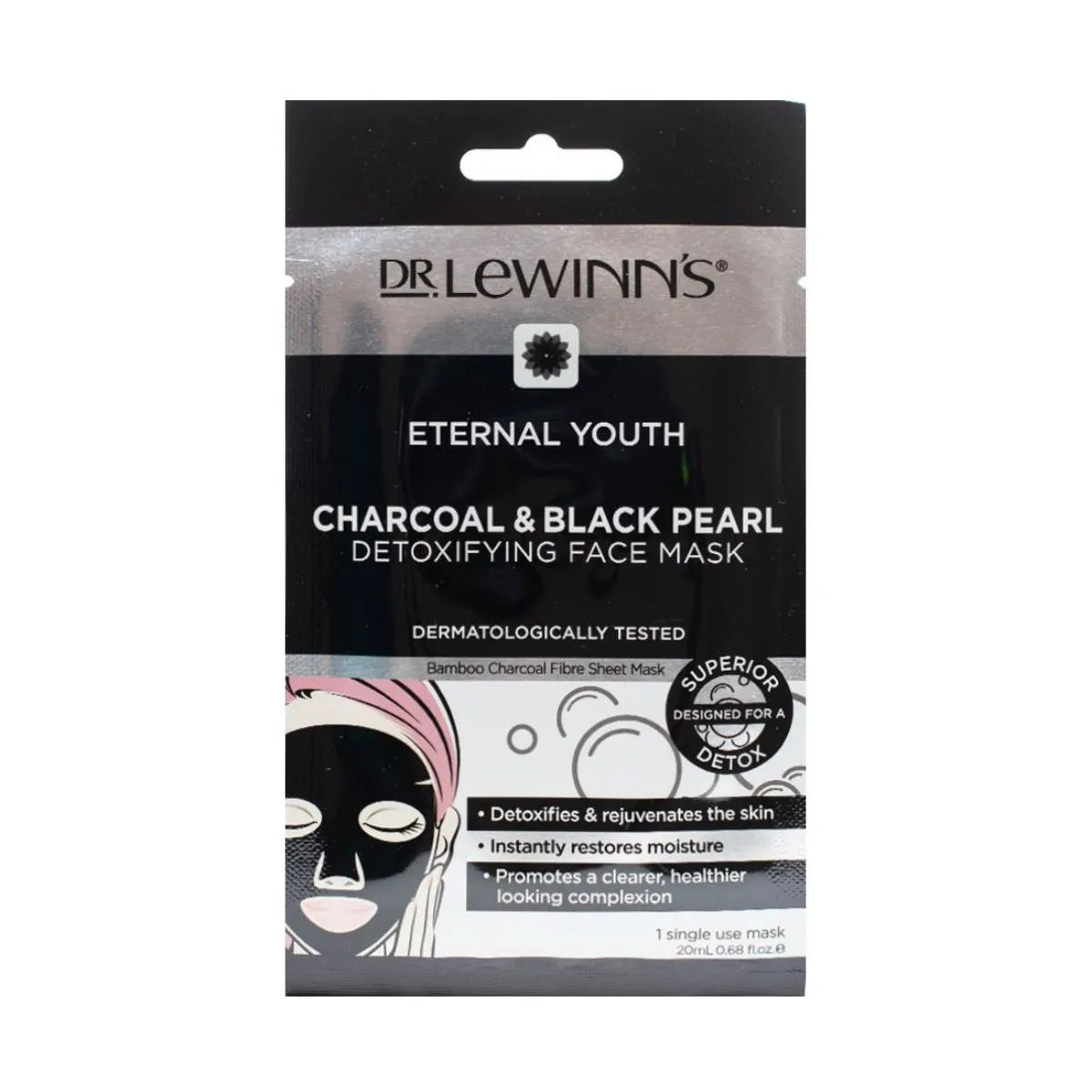 Dr. LeWinn’s Charcoal & Black Pearl Face Mask – Detox & Hydrate