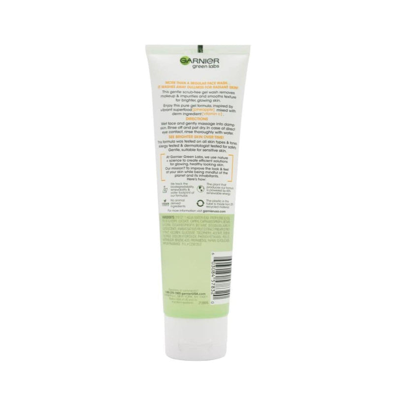 Garnier Green Labs Brightening Gel Wash Pinea-C Dull & Uneven Skin - 130ml | Discount Brand Name Cosmetics  