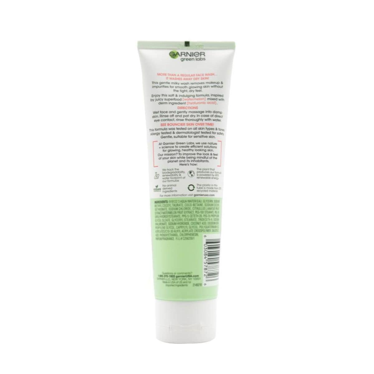 Garnier Green Labs Smoothing Hyalu-Melon Milky Facial Cleanser - 130ml | Discount Brand Name Cosmetics  