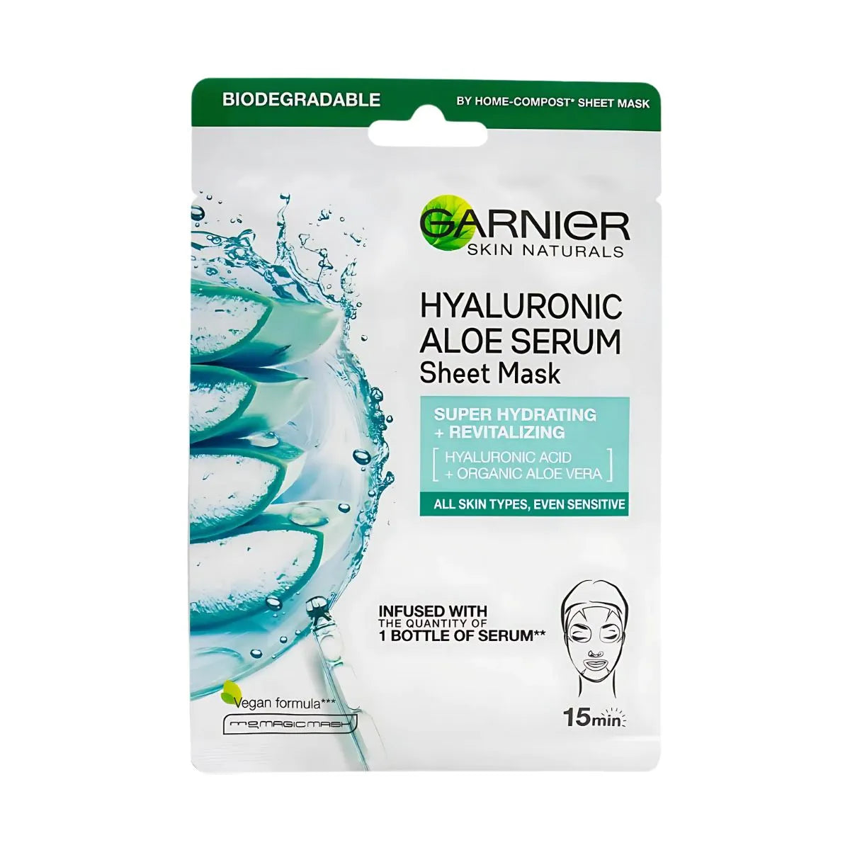 Garnier Hyaluronic Aloe Sheet Mask 28g – Deep Hydration Fas