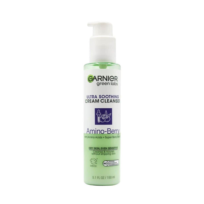 Garnier Ultra Soothing Amino - Berry Cream Cleanser - 130ml | Discount Brand Name Cosmetics  