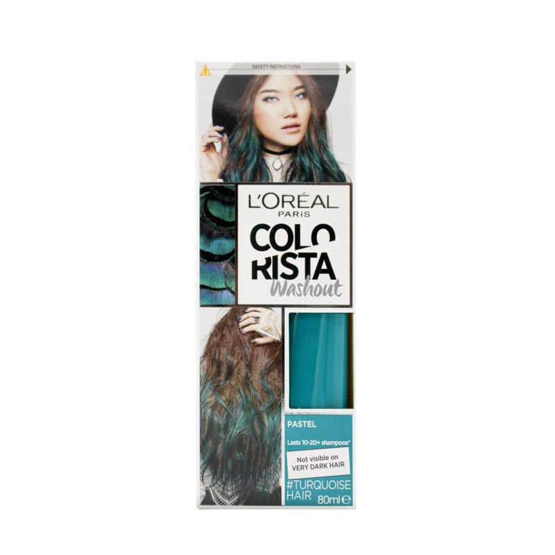 L'Oreal Colorista Washout Hair Colour Pastel - Turquoise Hair | Discount Brand Name Cosmetics  