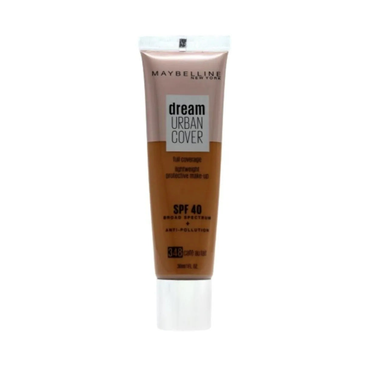Maybelline Dream Urban Cover Liquid Foundation - Cafe au Lait 348 | Discount Brand Name Cosmetics