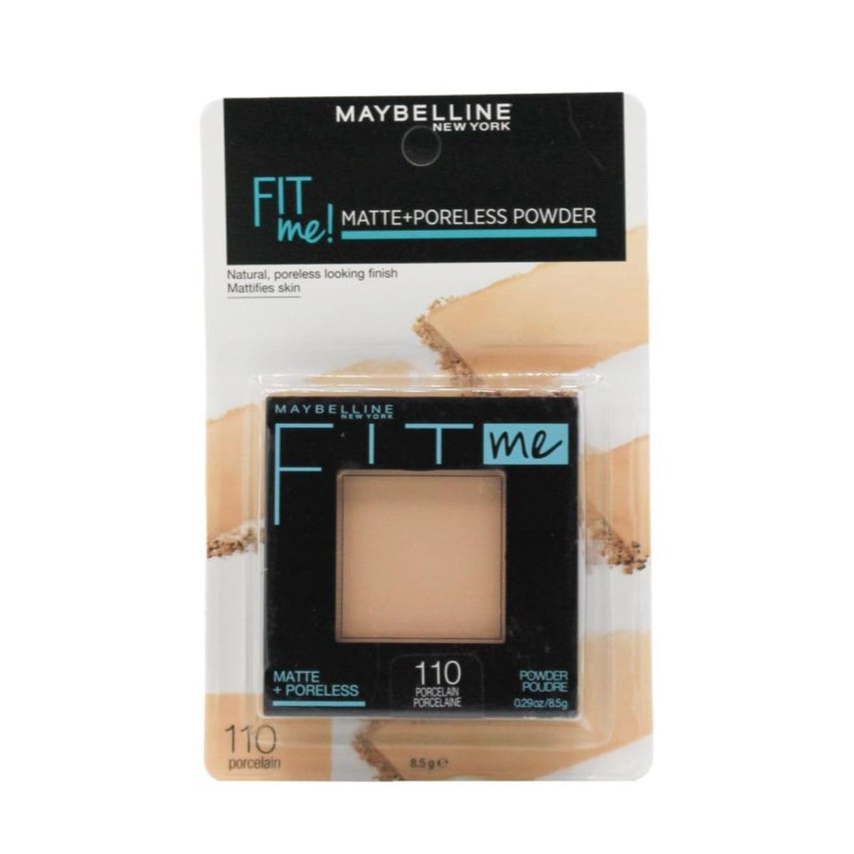 Maybelline FIT Me Matte + Poreless Pressed Powder - Porcelain 110 | Discount Brand Name Cosmetics