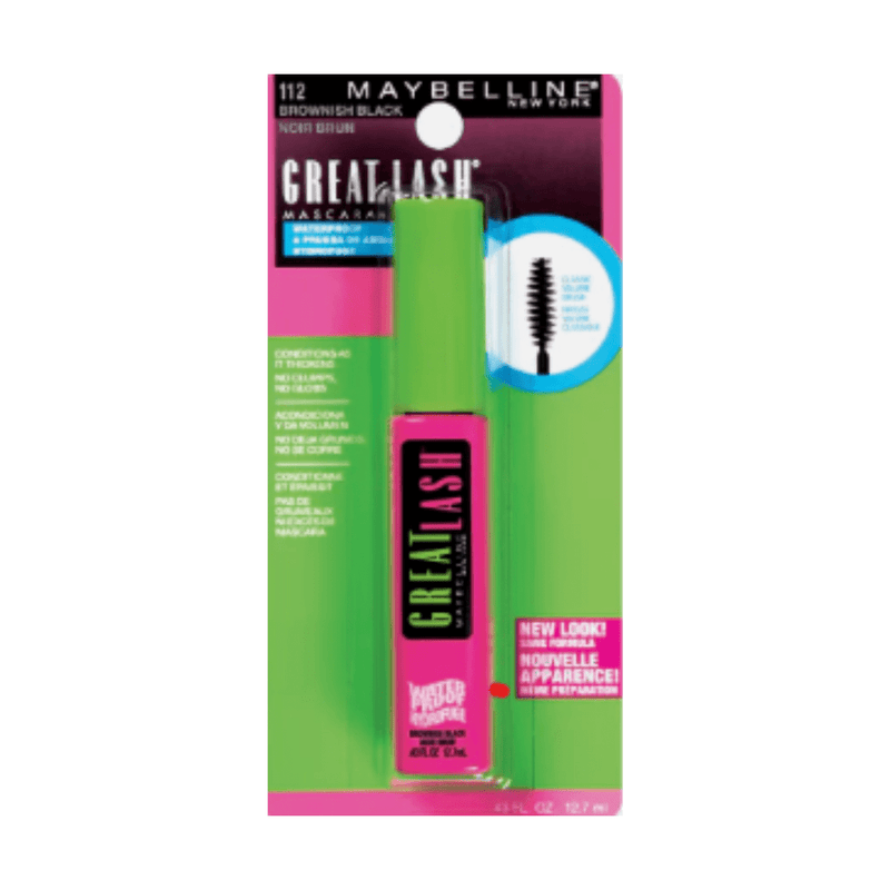 Maybelline Great Lash Waterproof Mascara - Brownish Brown 112 | Discount Brand Name Cosmetics 