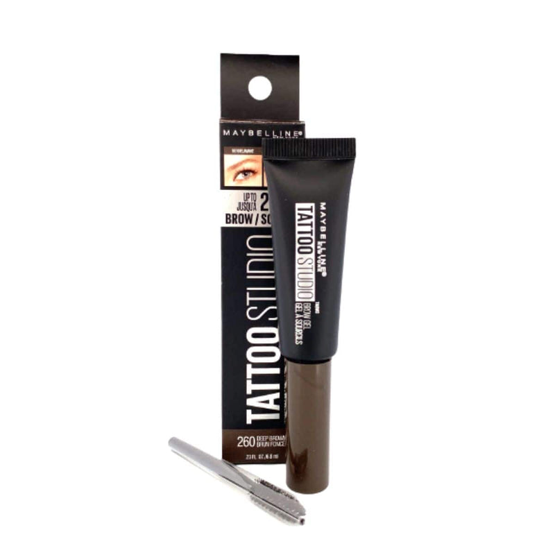 Maybelline Tattoo Studio Waterproof Brow Gel - Deep Brown 260 | Discount Brand Name Cosmetics