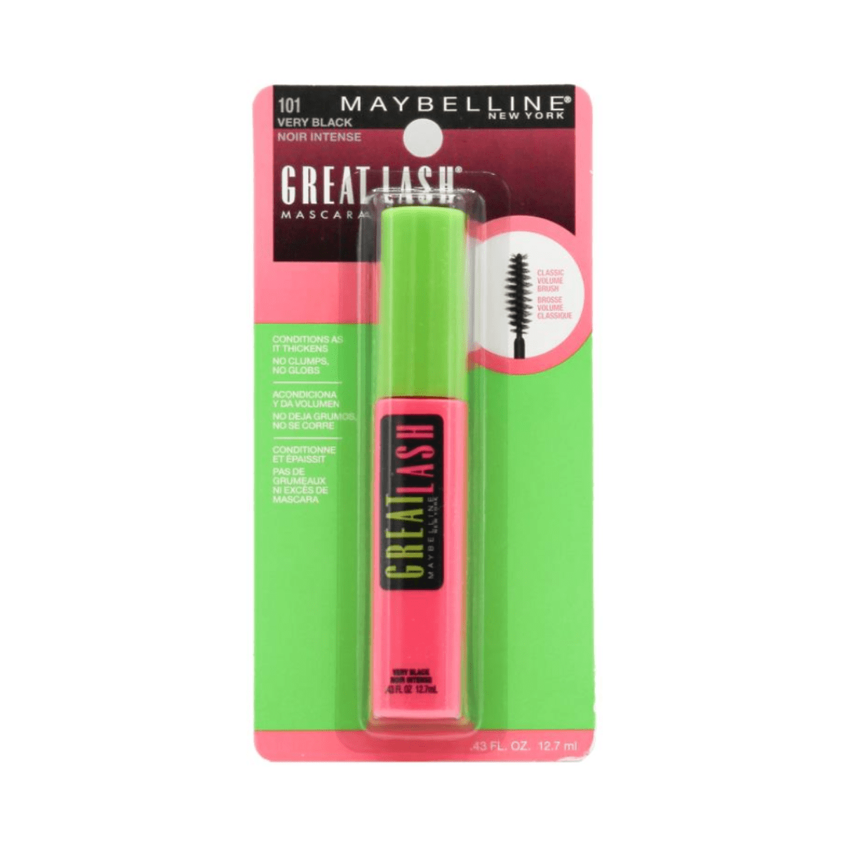 Maybelline Great Lash Volumising Mascara - BLACKEST BLACK 130