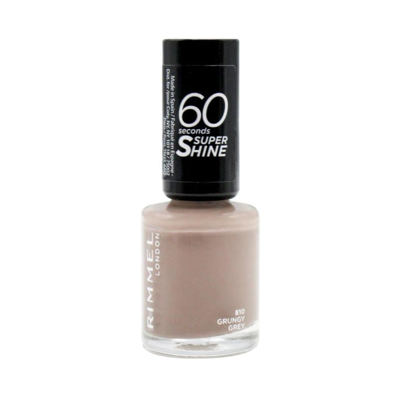 Rimmel 60 Seconds Nail Polish - Grungy Grey 810 | Discount Brand Name Cosmetics