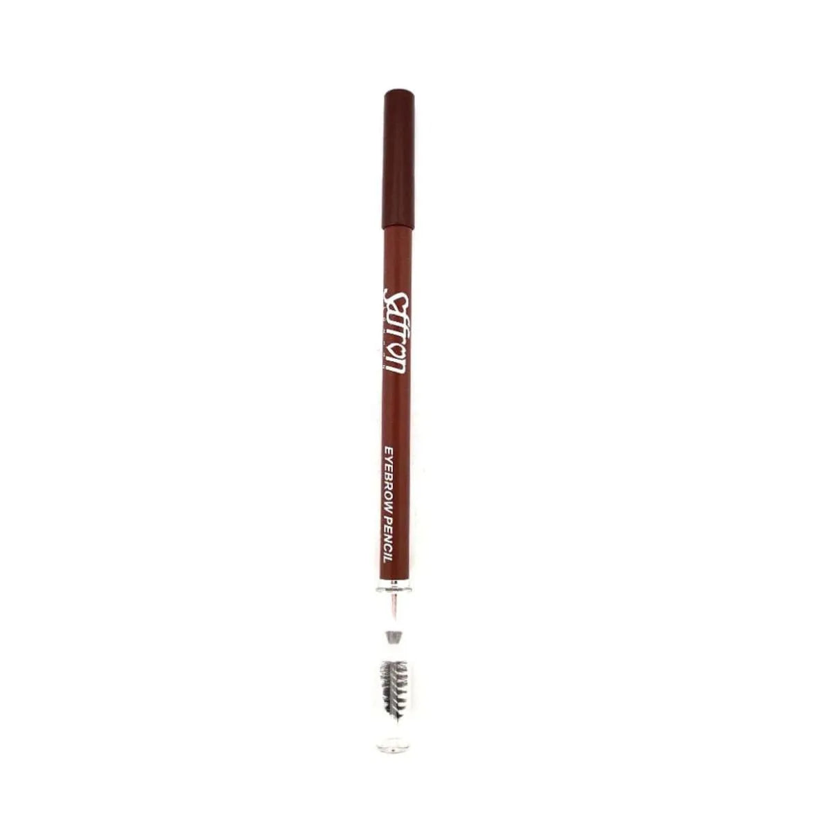 Saffron Eyebrow Pencil with Brush – Brown Natural Finish