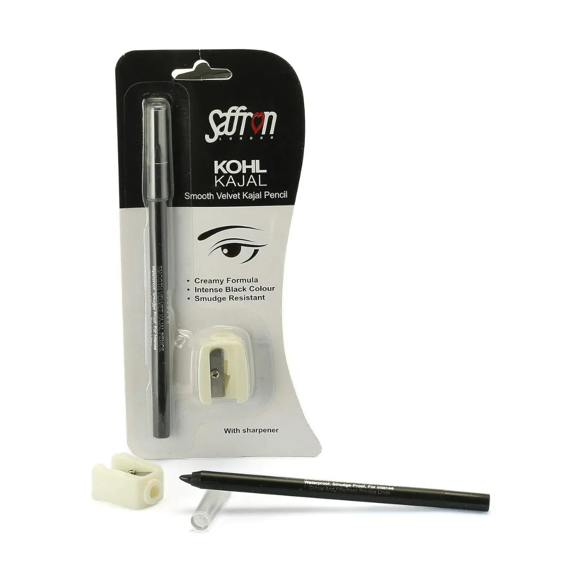 Saffron Smooth Velvet Kohl Kajal Pencil + Sharpener Duo