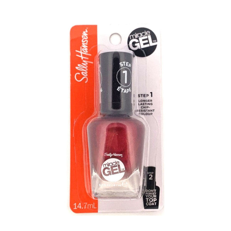 Sally Hansen Miracle Gel Nail Polish - Bordeaux Glow 555 (Carded) | Discount Brand Name Cosmetics