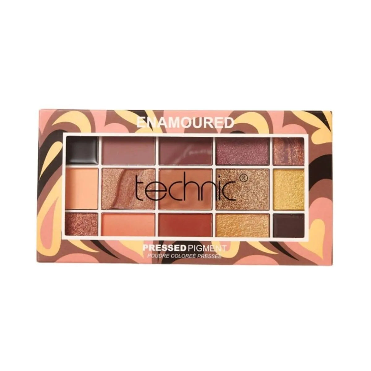 Technic Enamoured Palette – 15 Shades with Gel Liners & Metallics