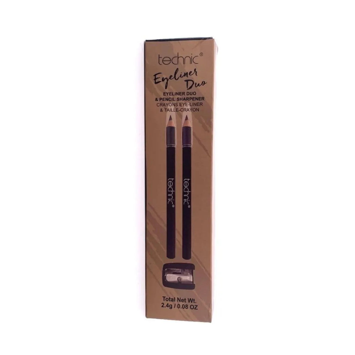 Technic Eyeliner Duo & Sharpener – Black Pencil 2-Pack
