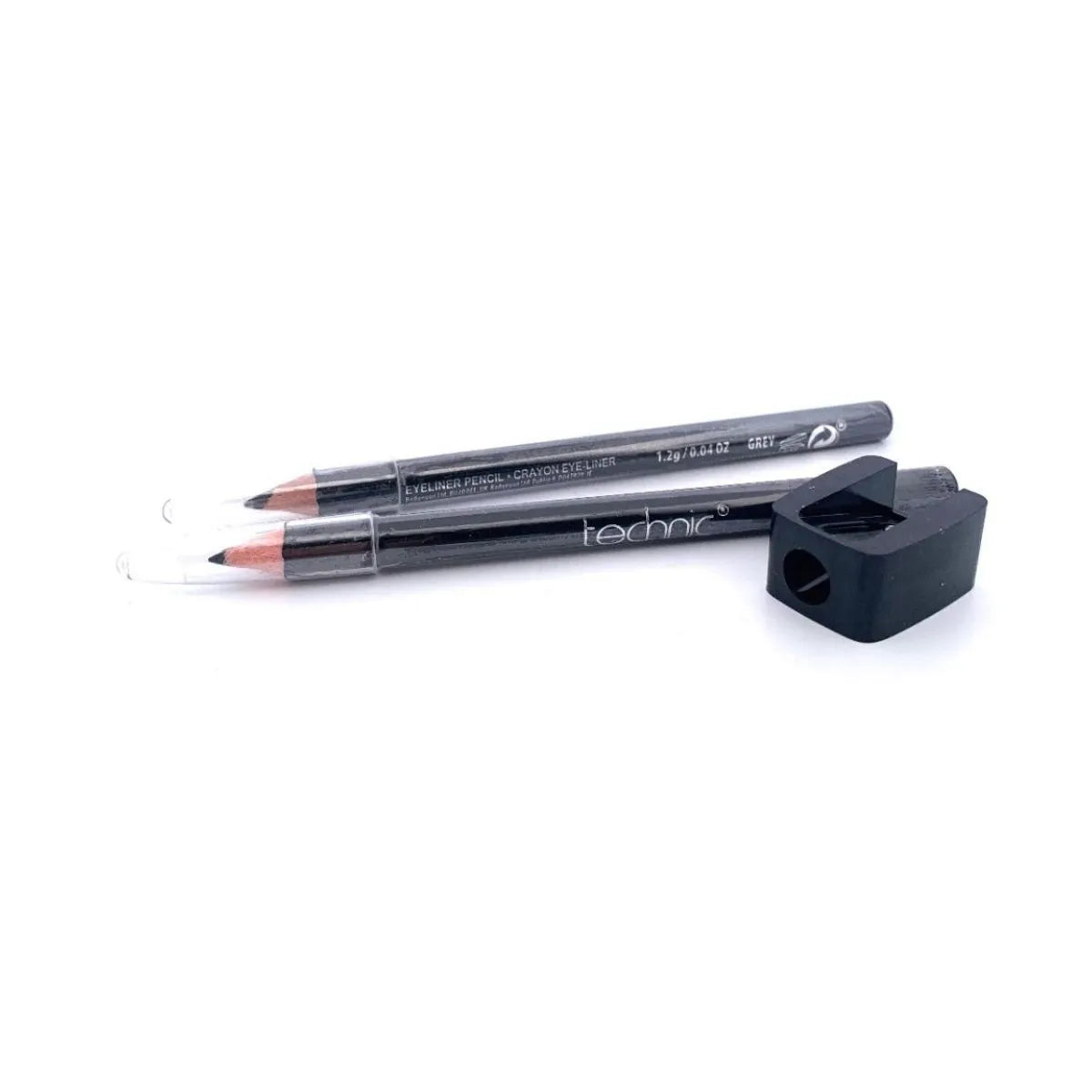 Technic Eyeliner Duo & Sharpener – Grey Pencil Set