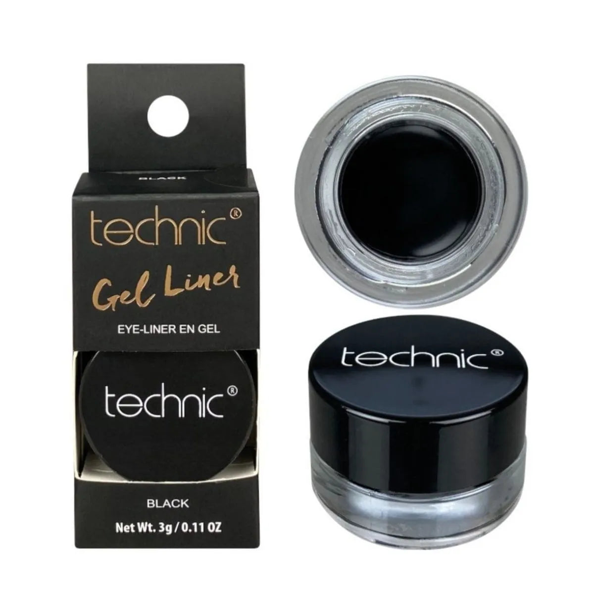 Technic Gel Eyeliner – Long-Wear Black Gel Formula