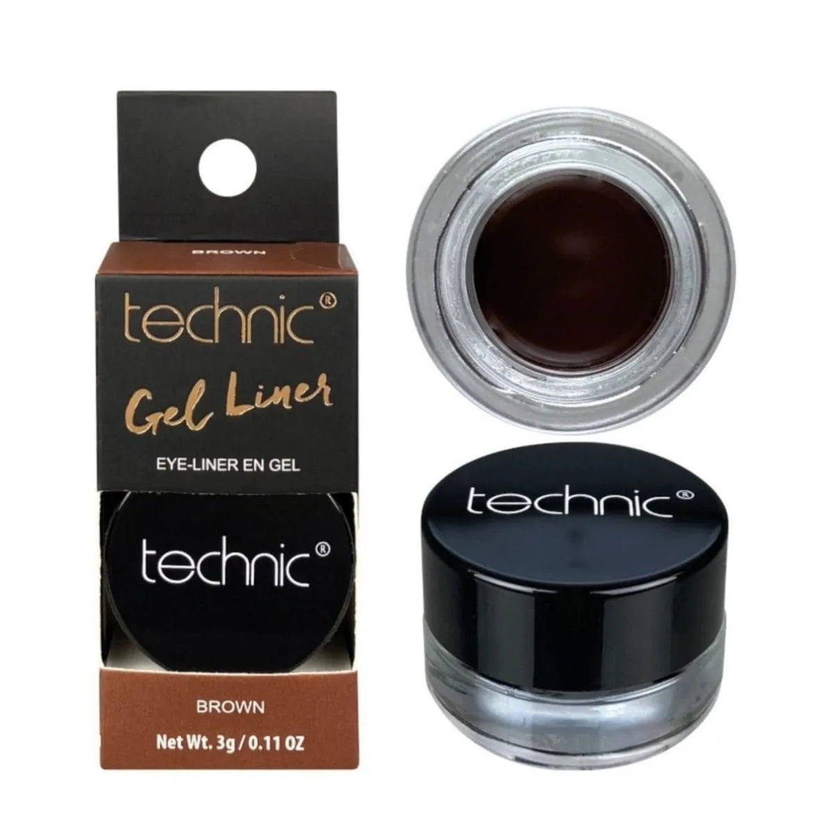 Technic Gel Eyeliner – Long-Wear Brown Gel Formula