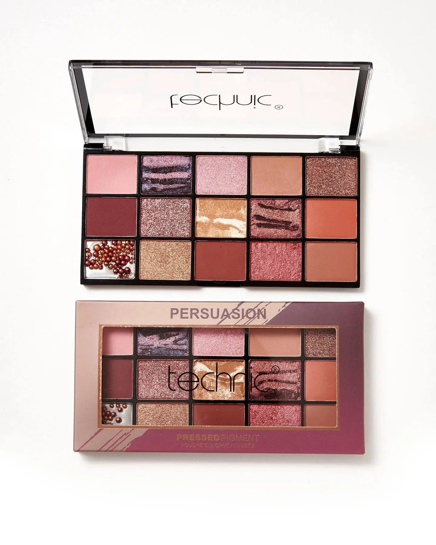 Technic Persuasion Palette – 15 Vegan Blendable Bold & Soft Shades