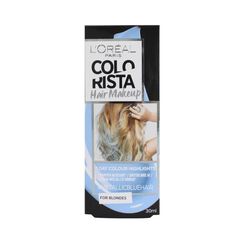 L'Oreal Colorista Hair Makeup 1 Day Colour - Metallic Blue Hair | Discount Brand Name Cosmetics