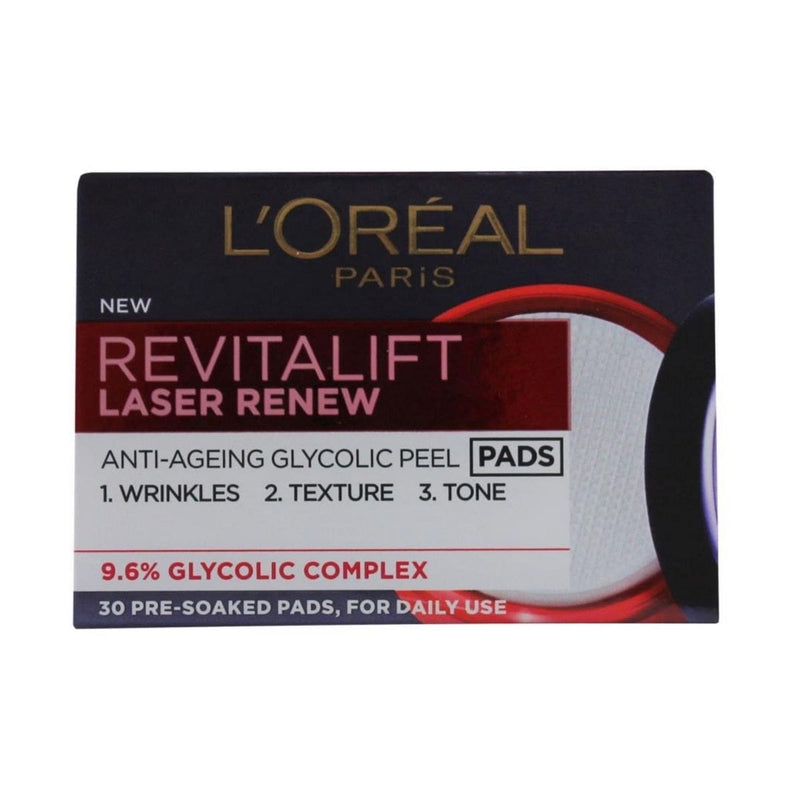 L'Oreal Revitalift Laser Renew Pads - 30pk | Discount Brand Name Cosmetics