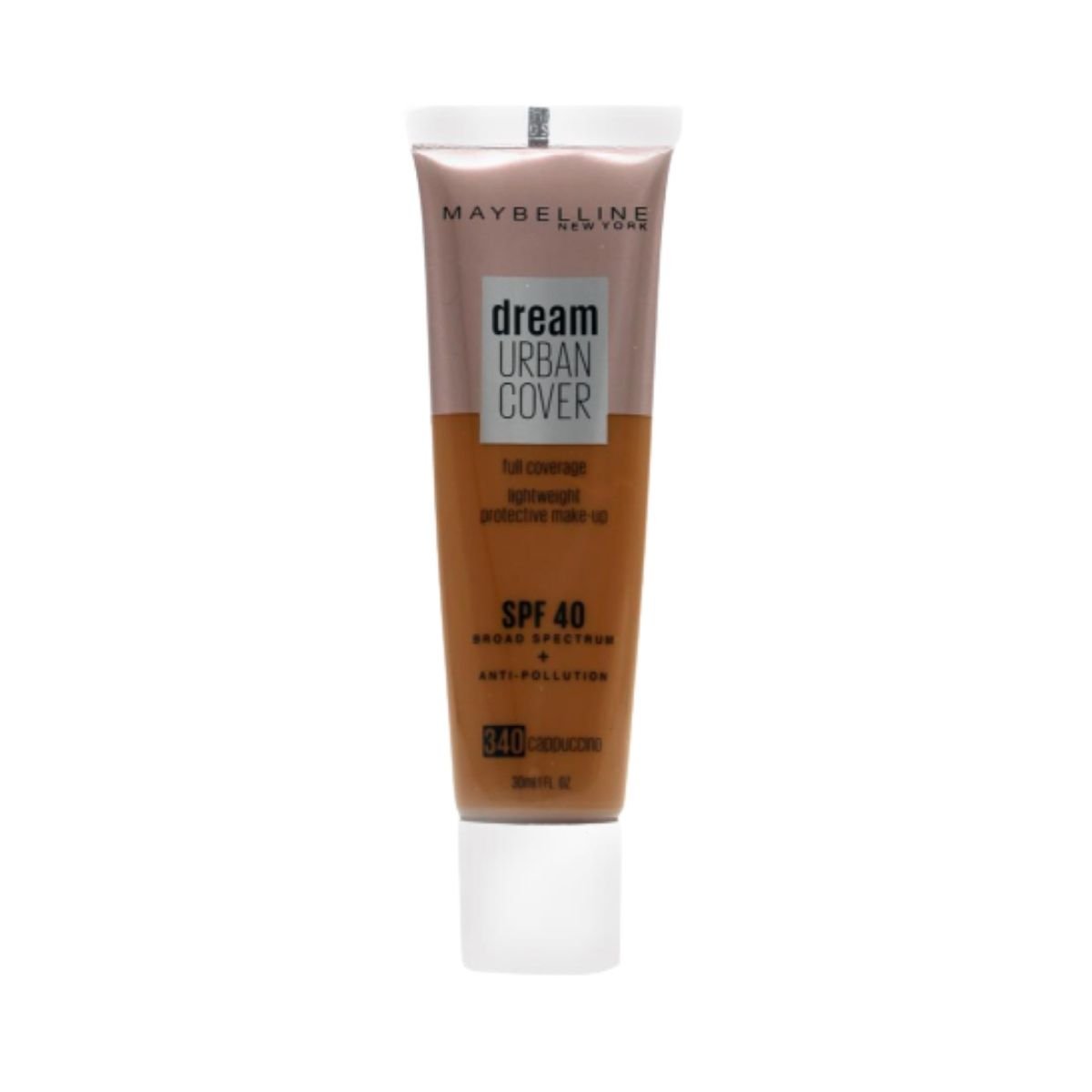 Maybelline Dream Urban Cover Liquid Foundation - Cappuccino 340 | Discount Brand Name Cosmetics