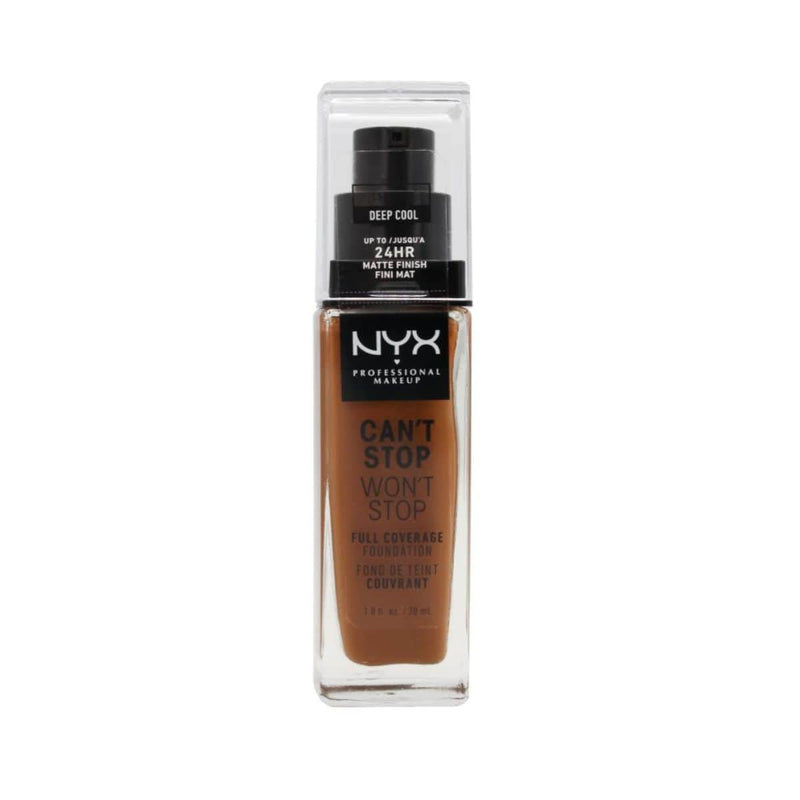 NYX Can't Stop Won't Stop Full Coverage Foundation - Deep Cool | Discount Brand Name Cosmetics