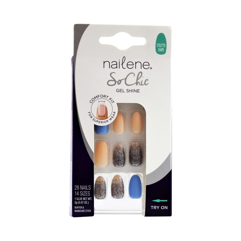 Nailene So Chic Gel Shine False Nails - Stiletto Shape | Discount Brand Name Cosmetics