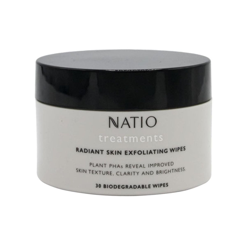 Natio Radiant Skin Exfoliating Wipes - 30pk | Discount Brand Name Cosmetics