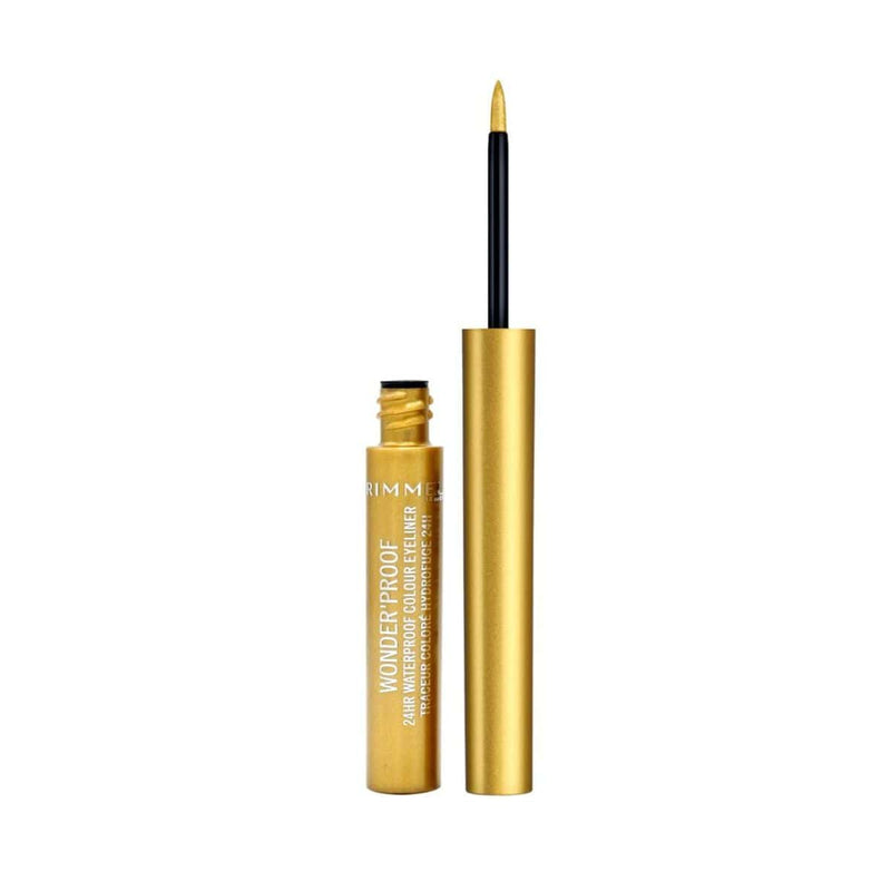 Rimmel Wonder'Proof 24hr Waterproof Colour Eyeliner - Shiny Gold 007 | Discount Brand Name Cosmetics