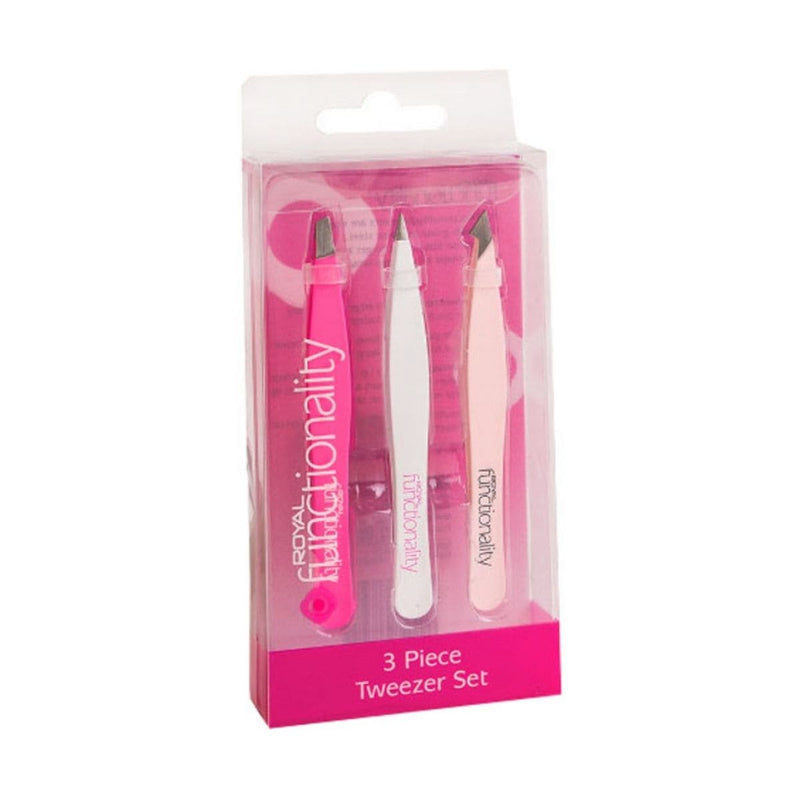 Royal Functionality 3 Piece Tweezer Set | Discount Brand Name Cosmetics