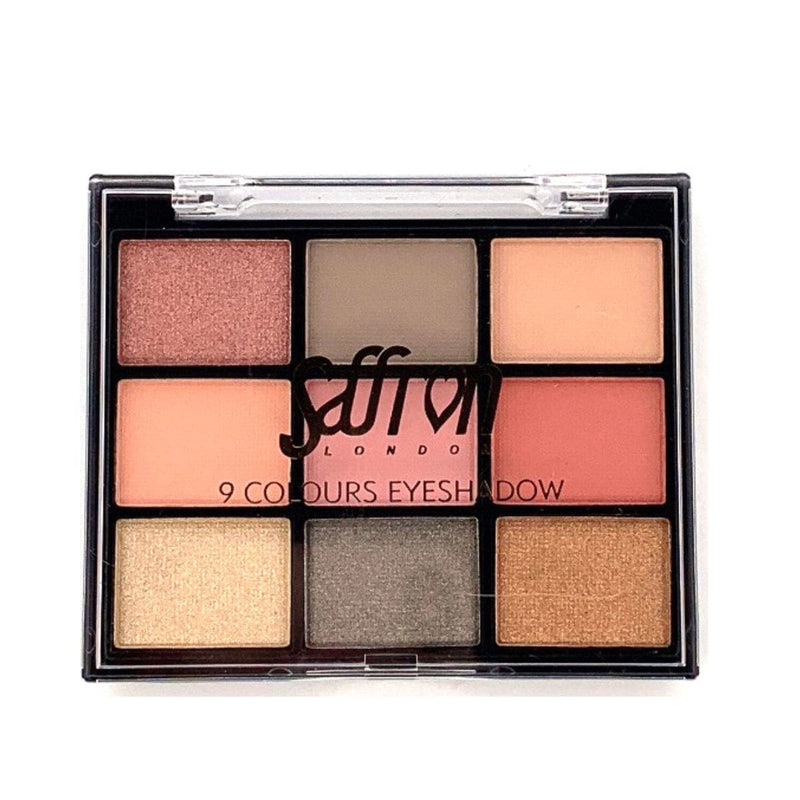 Saffron 9 Colours Eyeshadow - Ash 01 | Discount Brand Name Cosmetics