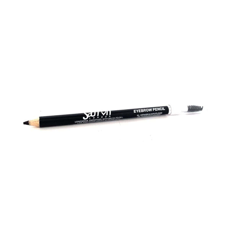 Saffron Eyebrow Pencil with Brush - Black | Discount Brand Name Cosmetics