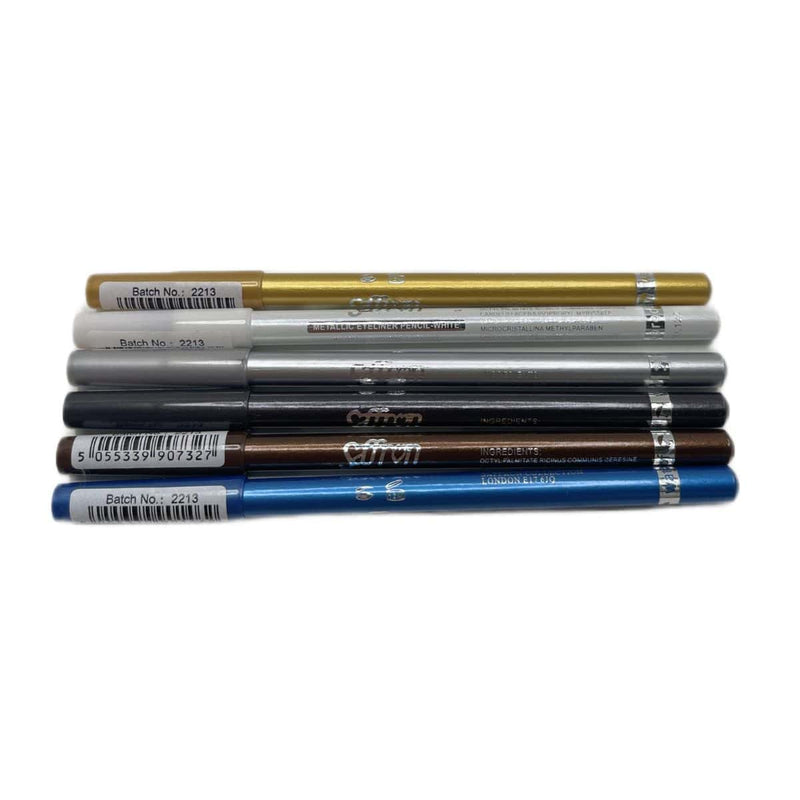 Saffron Metallic Eye Pencil - Dark Brown | Discount Brand Name Cosmetics