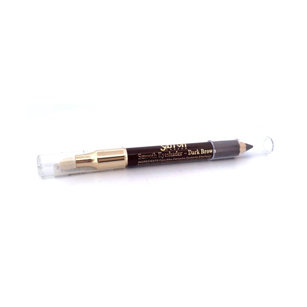 Saffron Smooth Eyeshader Pencil - Dark Brown | Discount Brand Name Cosmetics