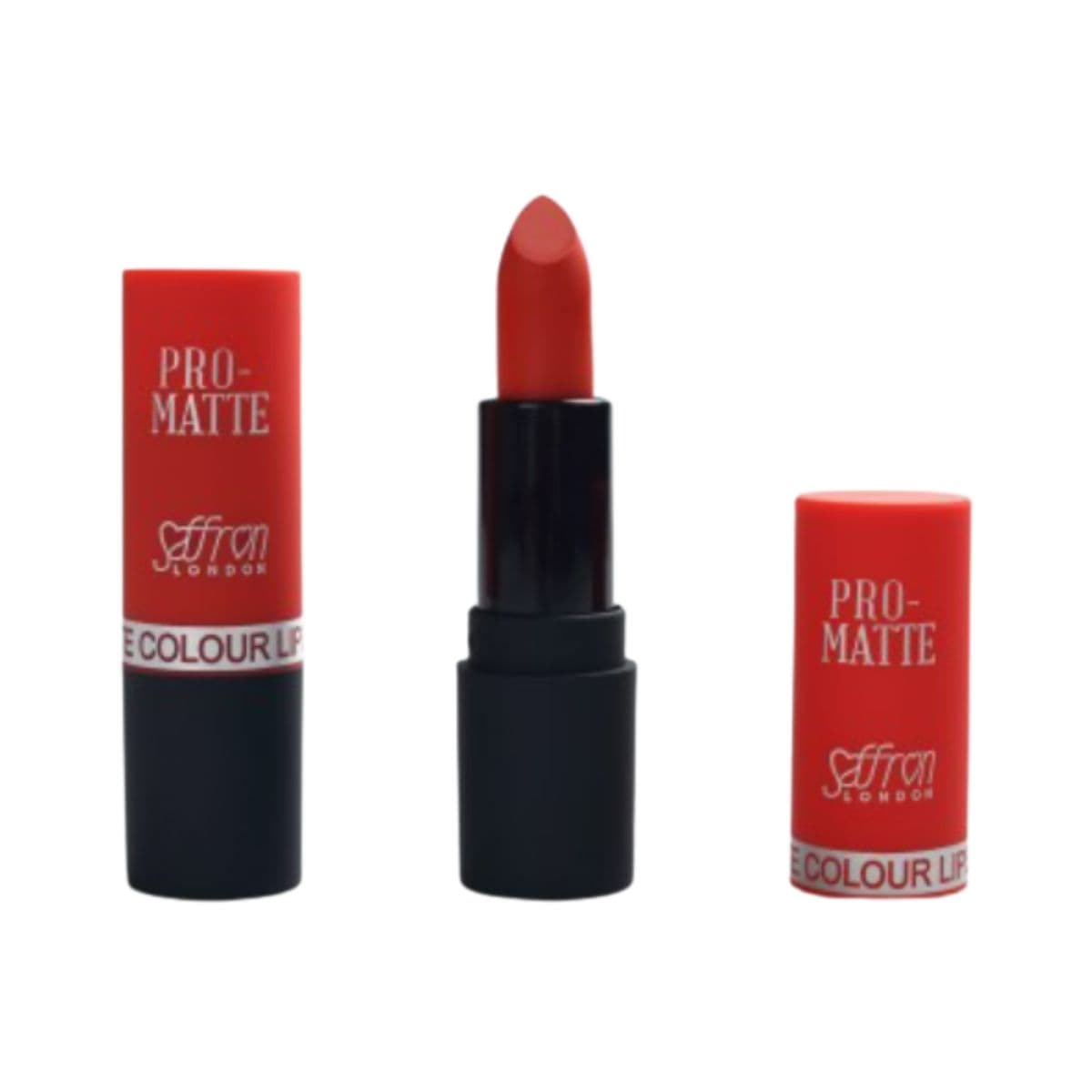 Saffron Pro Matte Colour Lipstick - 13 Coral Red | Discount Brand Name Cosmetics