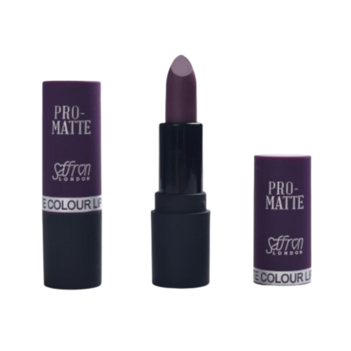 Saffron Pro Matte Colour Lipstick - 14 Purple Passion | Discount Brand Name Cosmetics