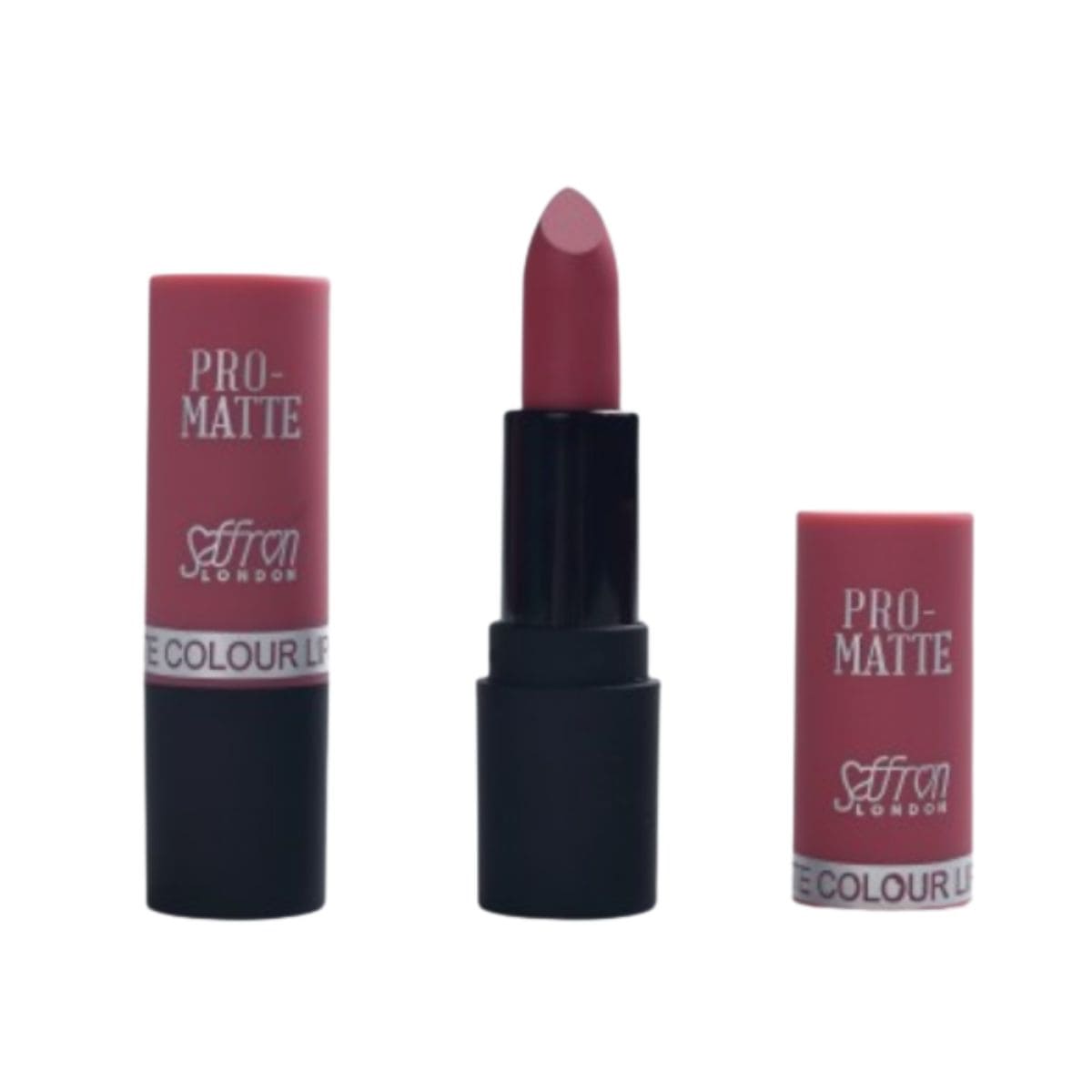Saffron Pro Matte Colour Lipstick - 15 Deep Pink | Discount Brand Name Cosmetics