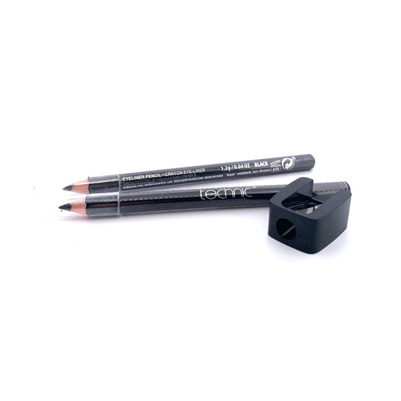 Technic Eyeliner Duo & Sharpener - Black | Discount Brand Name Cosmetics